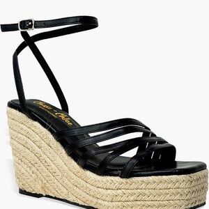 Black Wedge Sandals